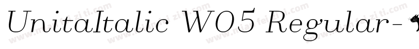 UnitaItalic W05 Regular字体转换